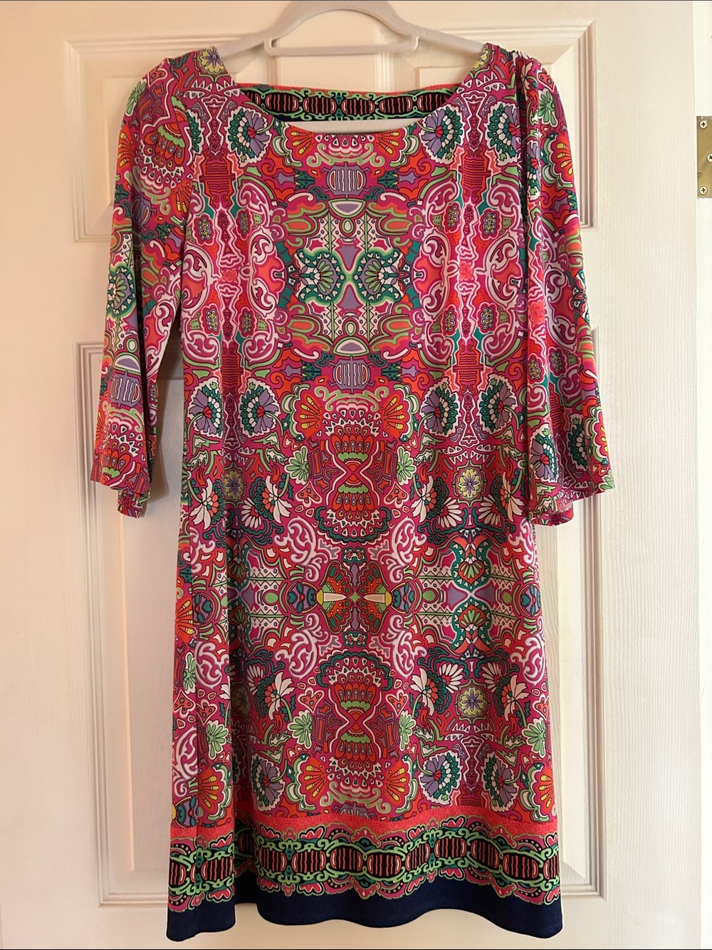 Laundry By Shelli Segal Pink Multi-Color Printed Shift Dress